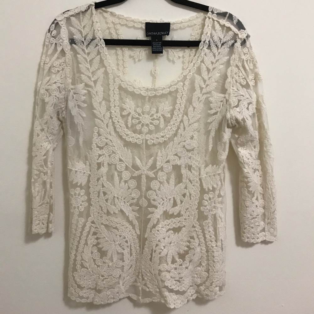 Cynthia Rowley lace blouse